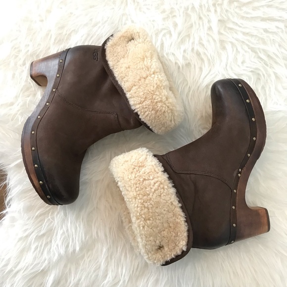 UGG Shoes - Ugg Lynnea brown boots suede leather shearling fur